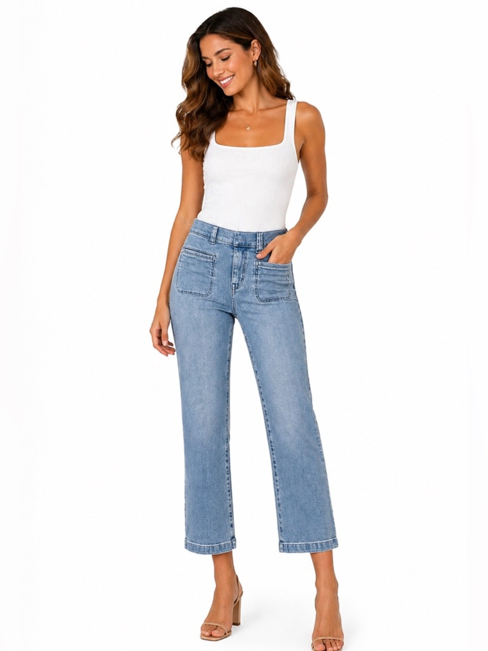 Madewell Mid Rise Kick Out Jeans Size 30 Light Wash Crop Flare Denim